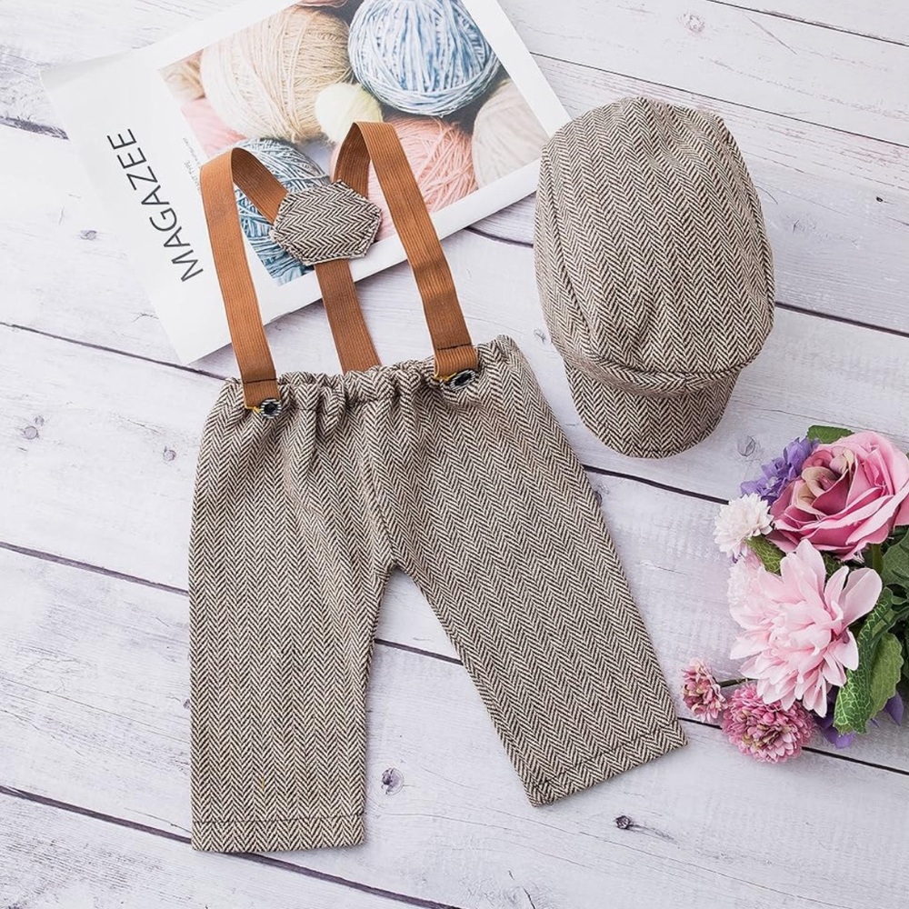 Newborn Suspender and Scali cap